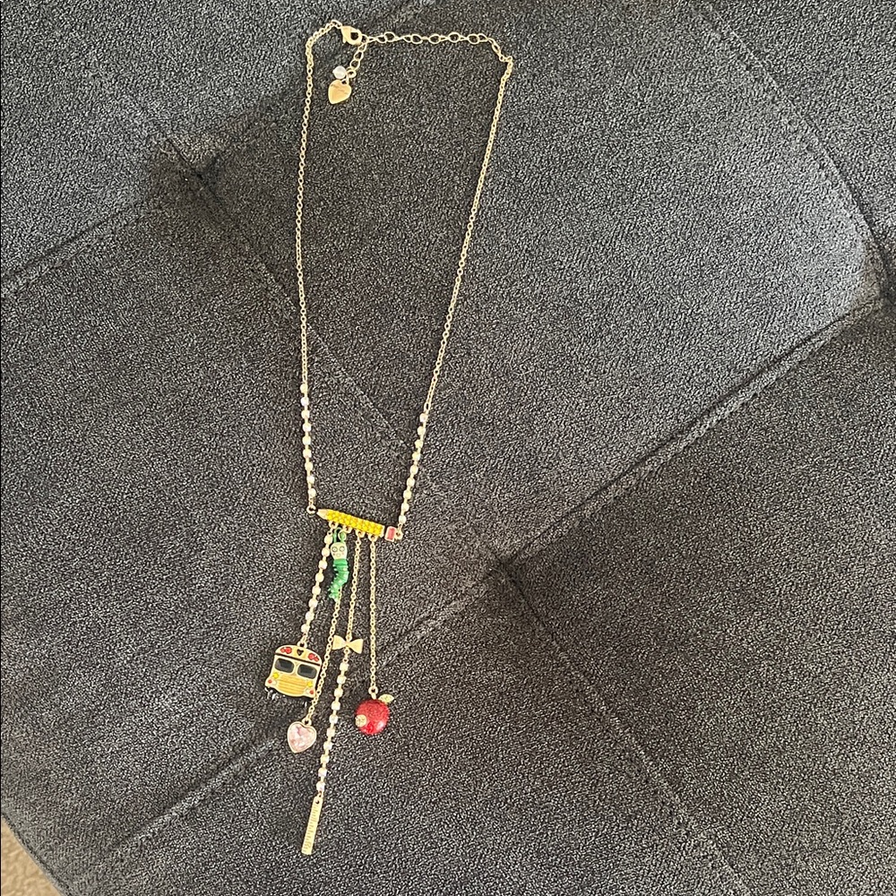 Betsey Johnson Multicolor Charm Necklace